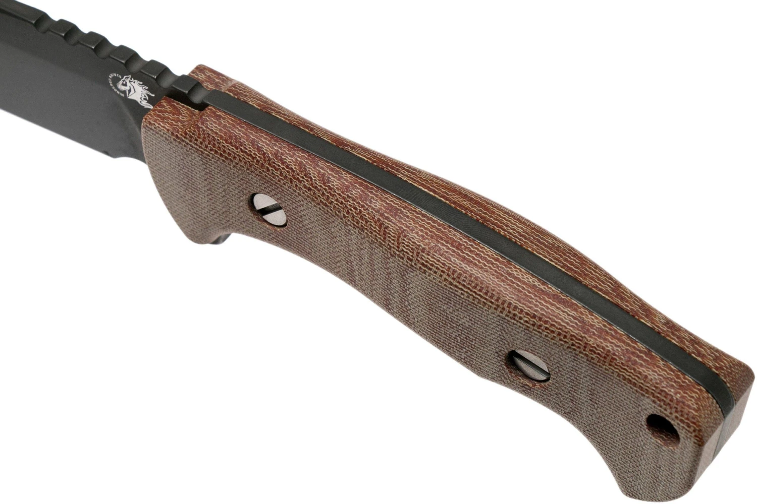 Rick Hinderer Ranch Harpoon Spanto Black DLC Natural Micarta Cuchillo De Supervivencia - Imagen 5