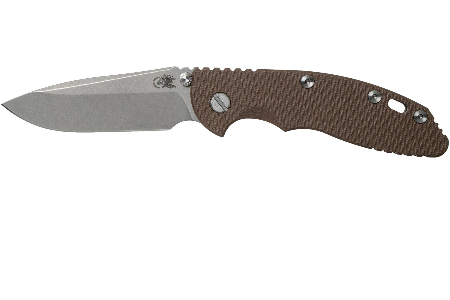 Rick Hinderer XM18 3,5” Non-Flipper Spearpoint Working Finish, Flat Dark Earth G10