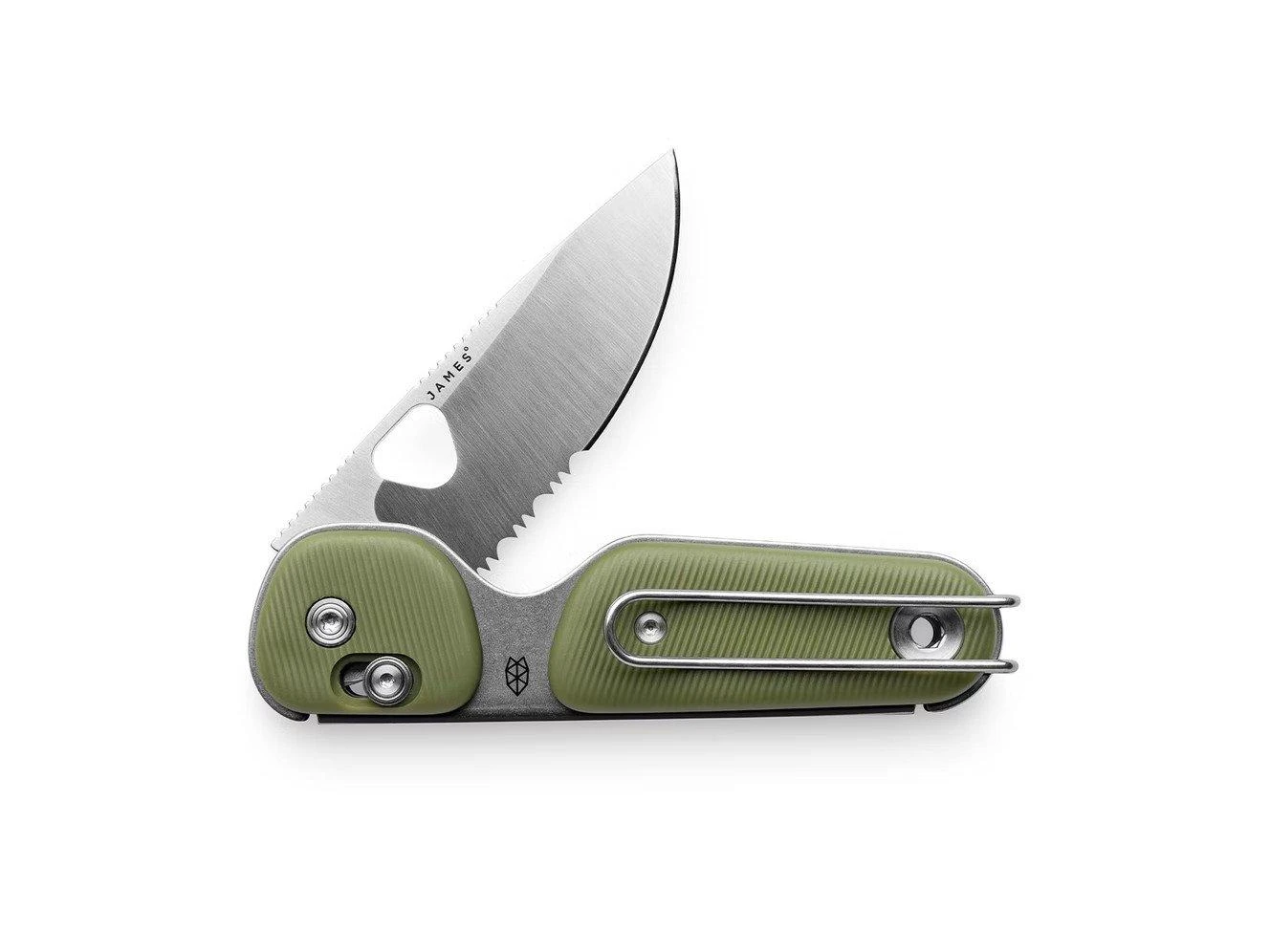 The James Brand The Redstone OD Green, Stainless Serrated KN118169-01 Navaja - Imagen 3