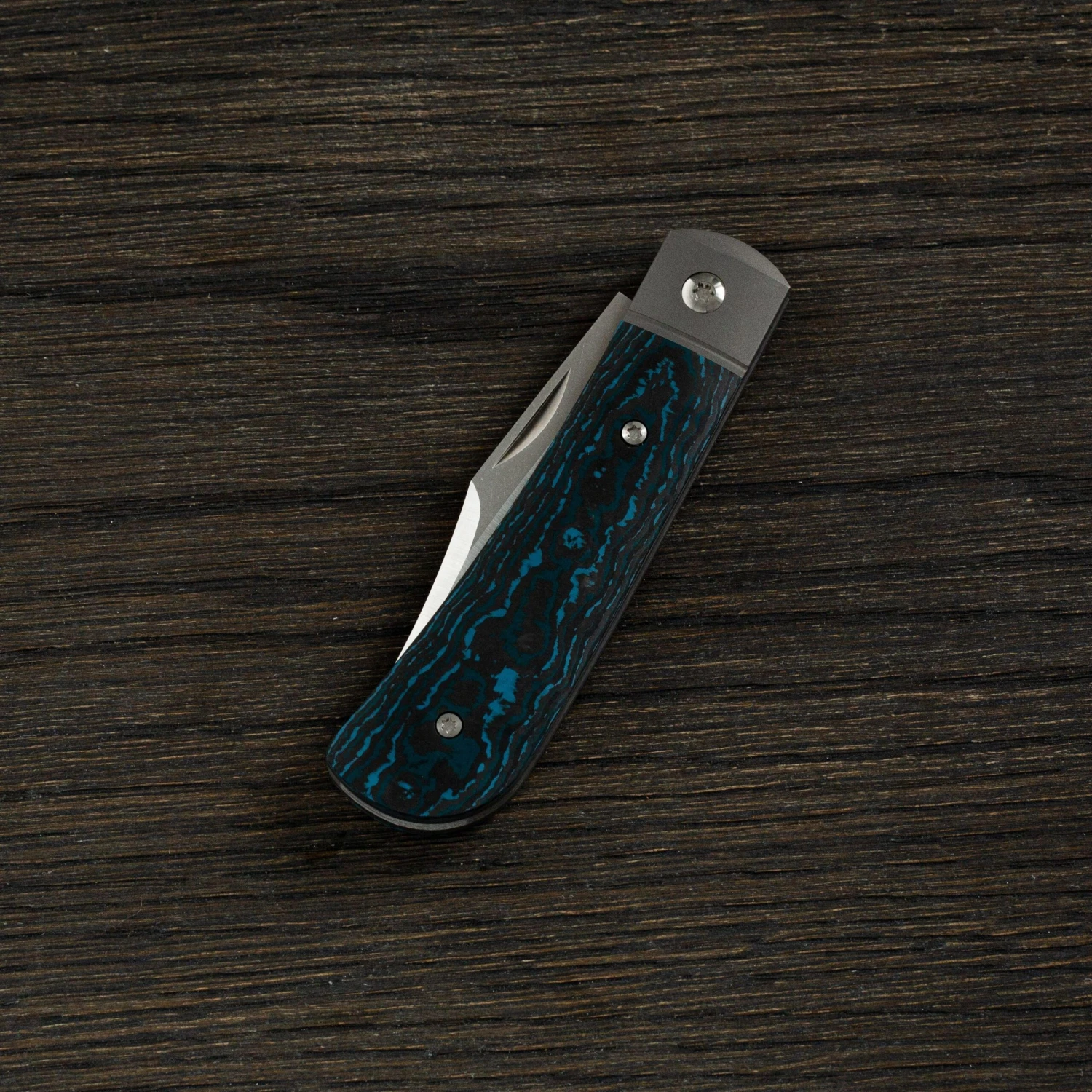 Jack Wolf Benny's Clip Fat Carbon Arctic Storm, BENNY-01-FCB, Navaja Slipjoint - Imagen 2