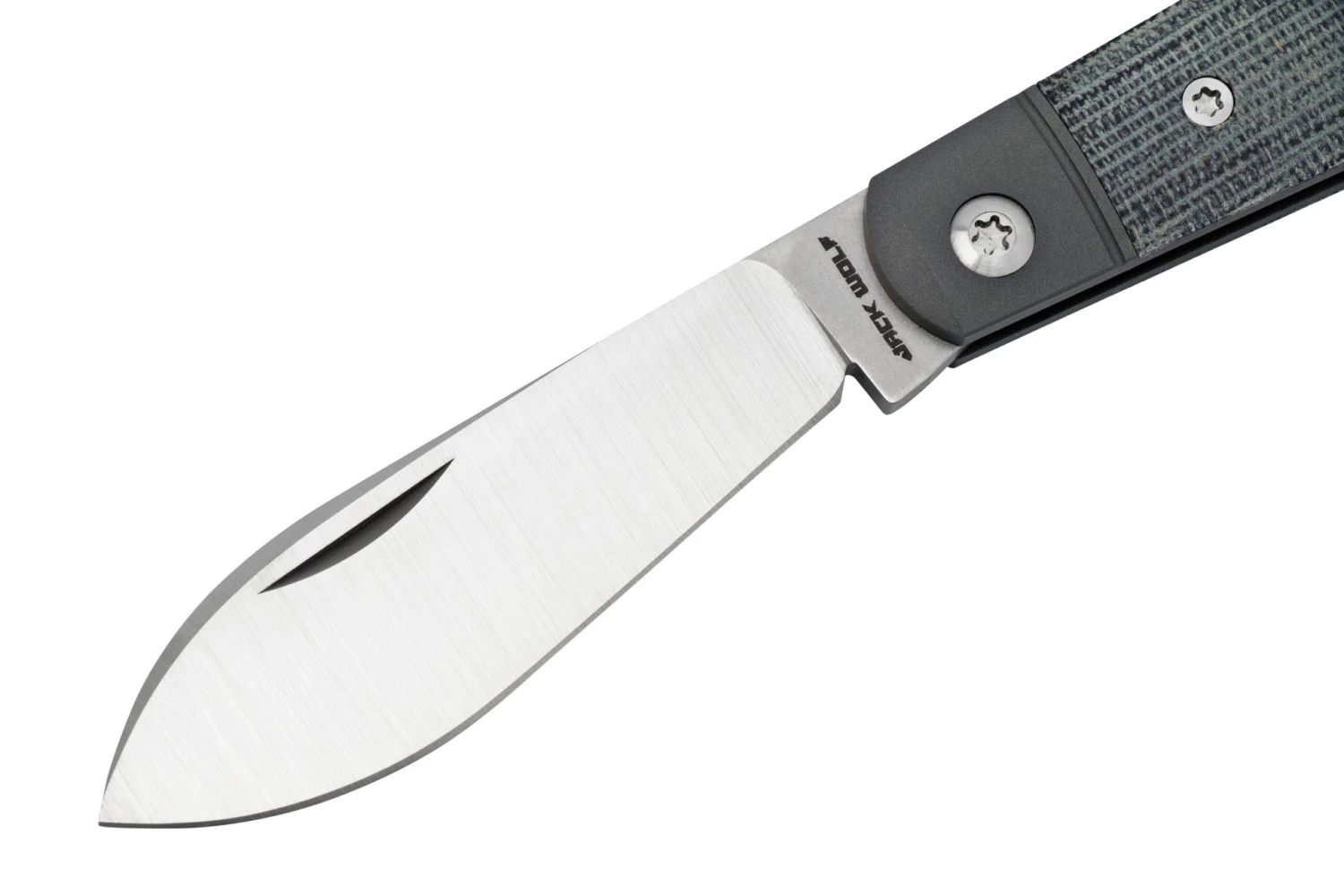 Jack Wolf Low Drag Jack DRAG-01-BLK, Black Canvas Micarta, Navaja Slipjoint - Imagen 3