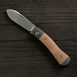 Jack Wolf K9 Jack, Natural Canvas Micarta K9-01-NAT Navaja Slipjoint