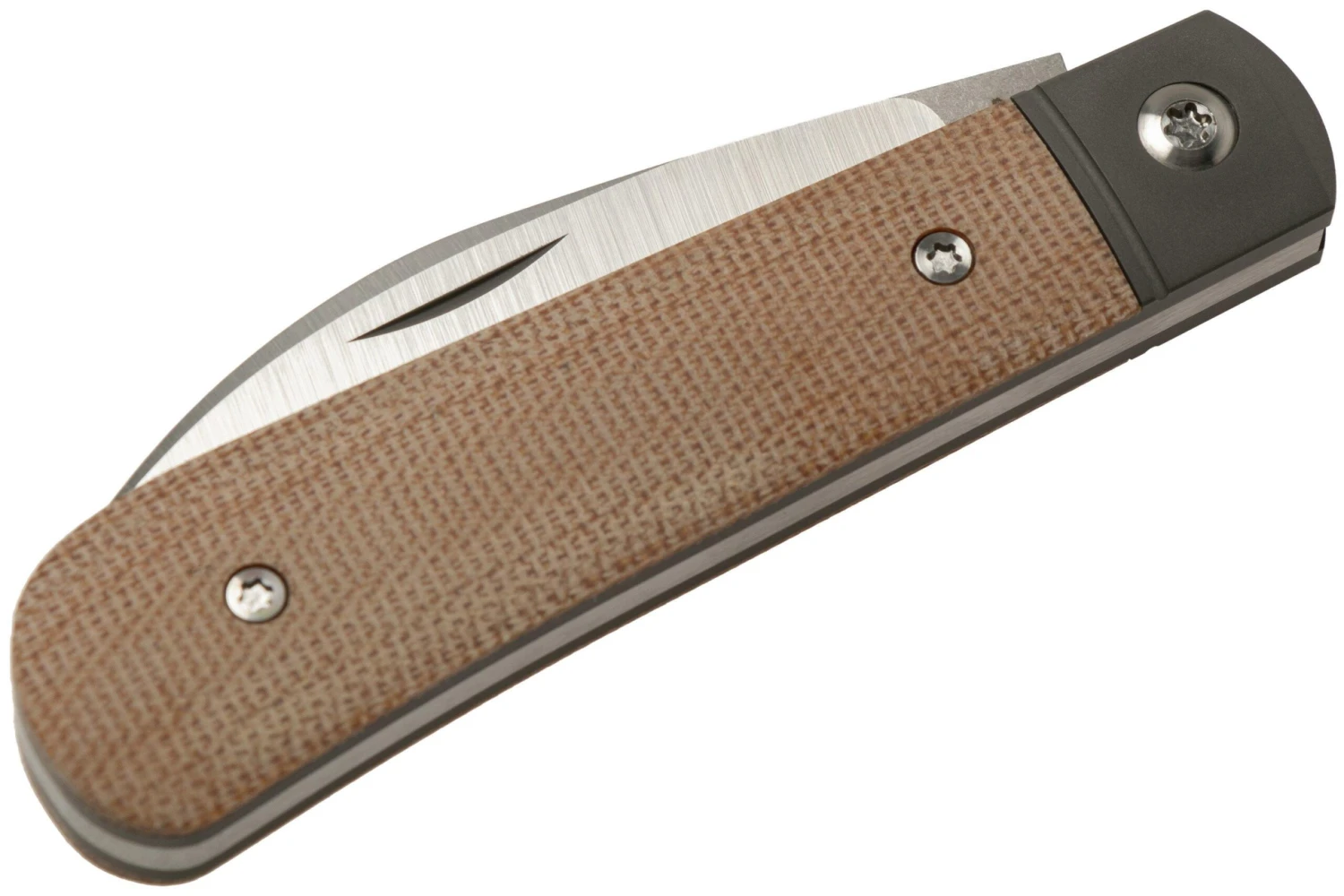 Jack Wolf Laid Back Jack, Natural Canvas Micarta LAIDB-01-NAT Navaja Slipjoint - Imagen 6