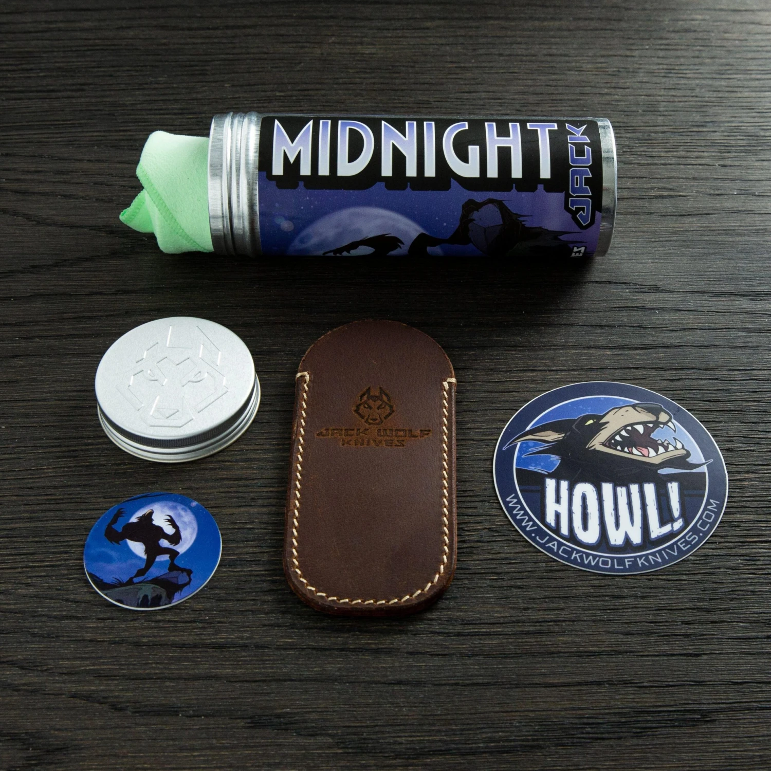 Jack Wolf Midnight Jack, Natural Canvas Micarta MIDNI-01-NAT Navaja Slipjoint - Imagen 3