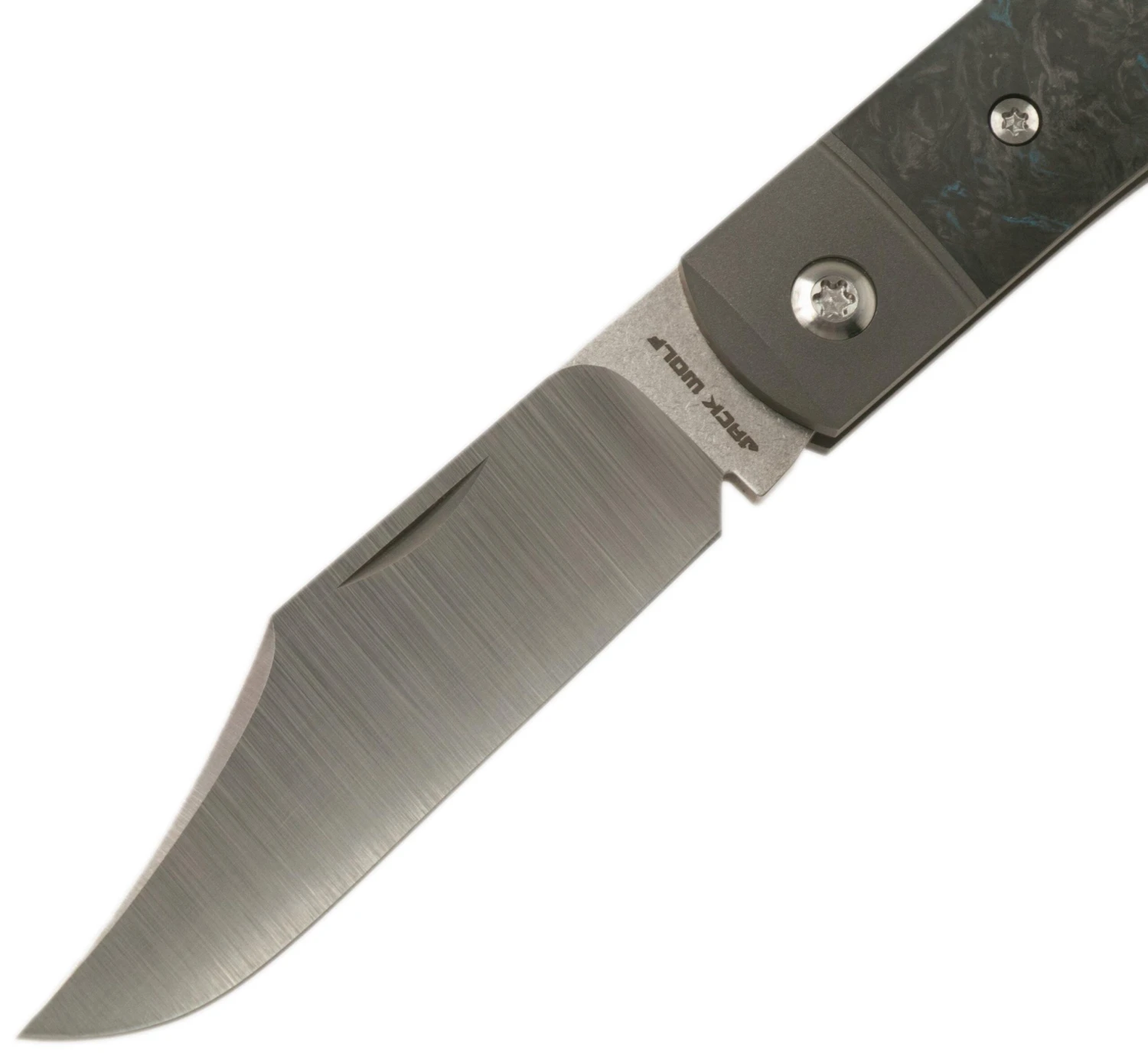 Jack Wolf Sharpshooter Jack, Blue Fat Carbon SHSH-FC Navaja Slipjoint - Imagen 3
