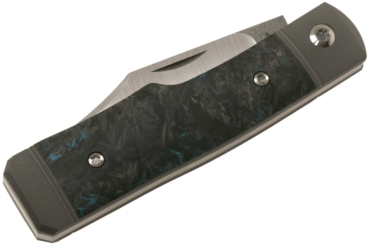 Jack Wolf Sharpshooter Jack, Blue Fat Carbon SHSH-FC Navaja Slipjoint - Imagen 7