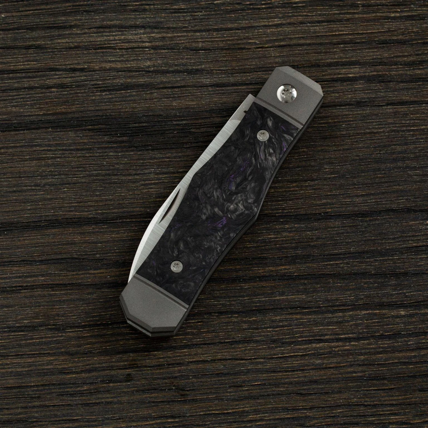 Jack Wolf Vampire Jack VAMPI-01-DMP Fat Carbon Dark Matter Purple Navaja Slipjoint - Imagen 2