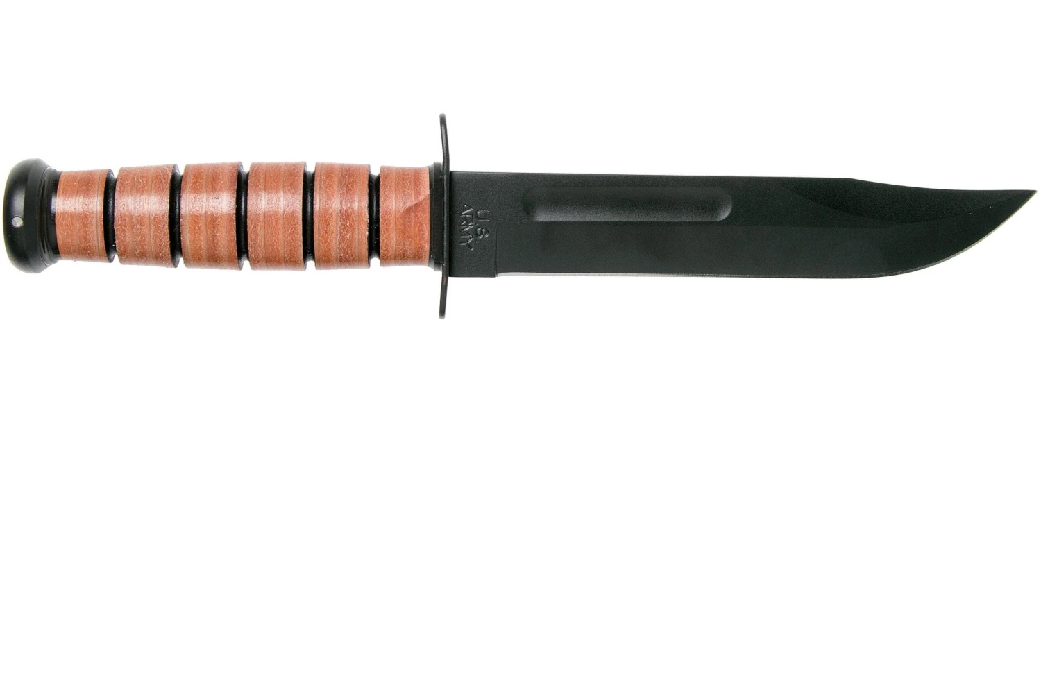 KA-BAR U.S. Army Knife 1220 Cuchillo Fijo, Funda De Cuero - Imagen 2