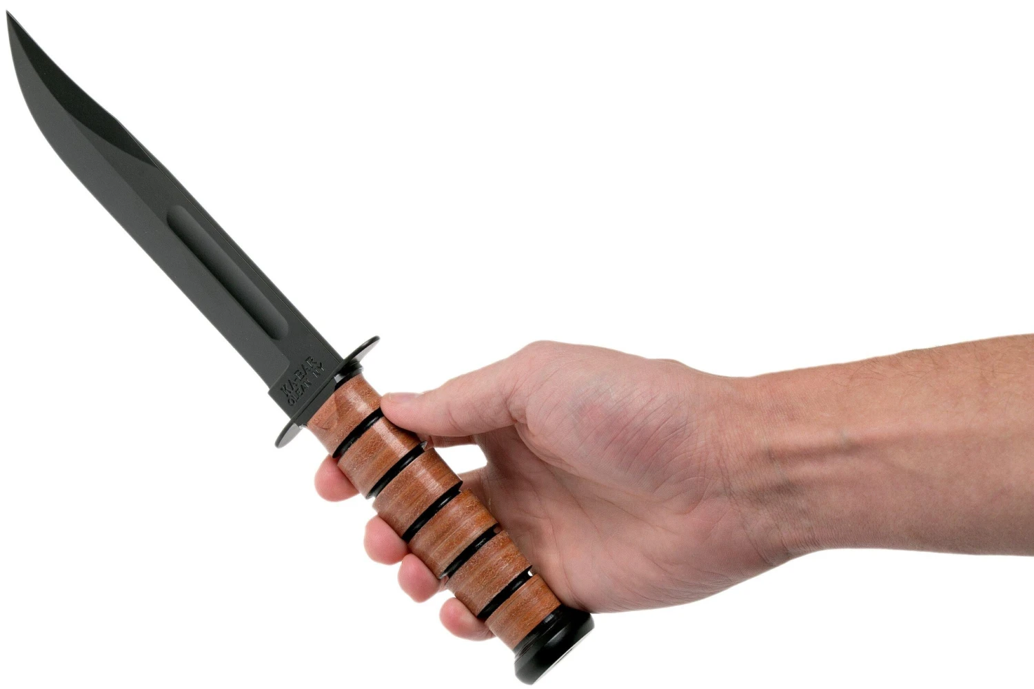 KA-BAR U.S. Army Knife 1220 Cuchillo Fijo, Funda De Cuero - Imagen 6