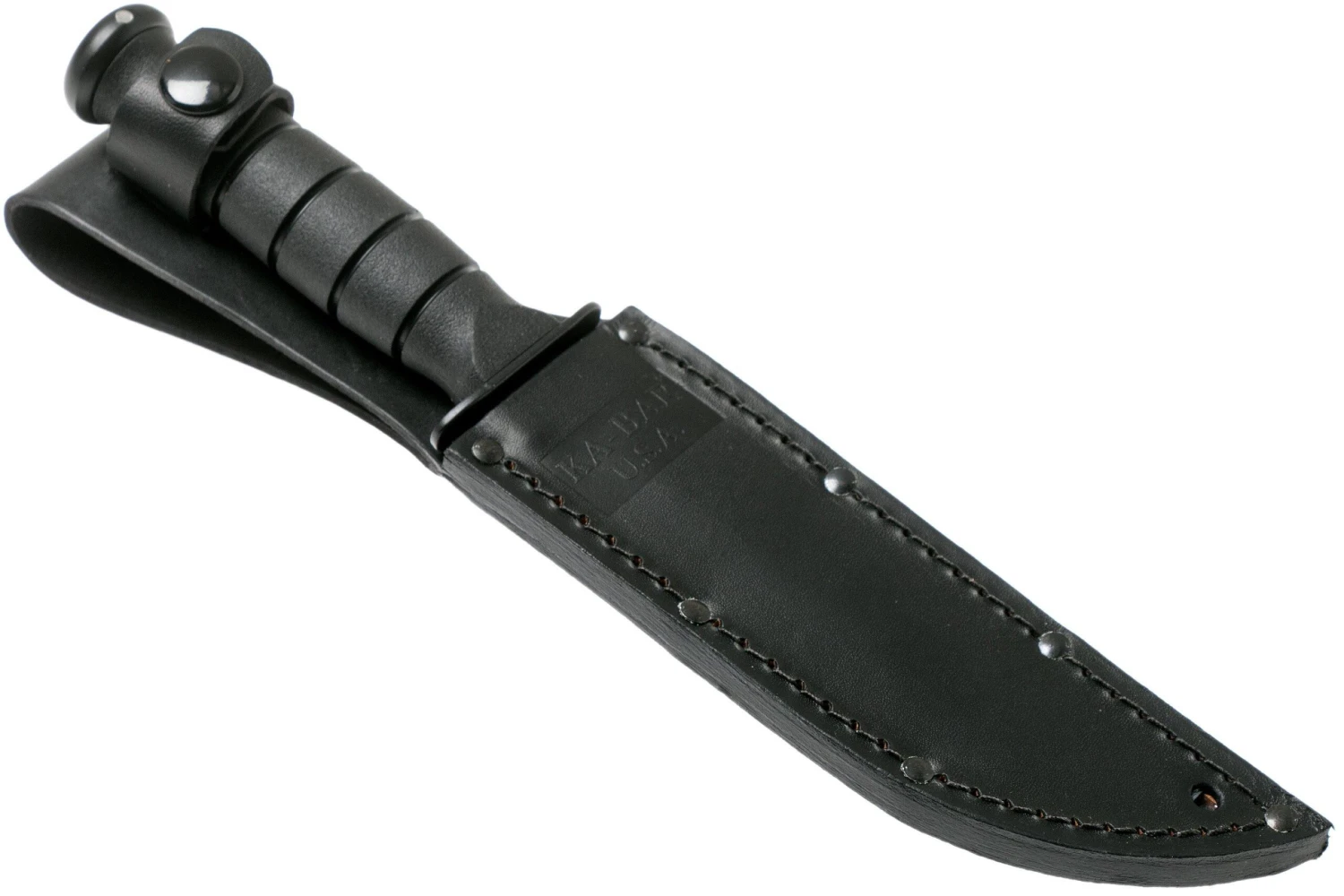 KA-BAR Short 1256, Cuchillo Fijo, Funda De Cuero - Imagen 7