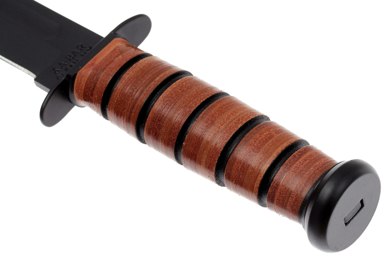 KA-BAR USMC 5017 Borde Liso, Cuero, Funda De Plástico - Imagen 3