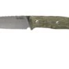 LionSteel B35 CVG Green Canvas Micarta Cuchillo Bushcraft