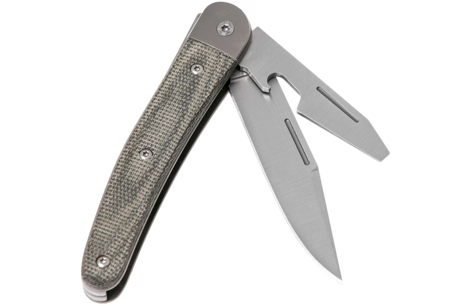 LionSteel Jack 2 Green Canvas Micarta JK2 CVG Navaja - Imagen 2