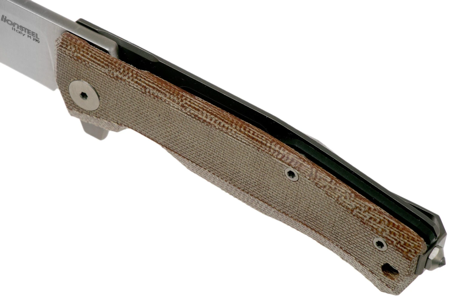 LionSteel Myto MT01-CVN Natural Canvas Micarta Navaja, Molletta Design - Imagen 7