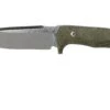 LionSteel T5-CVG Green Canvas Micarta Satin Cuchillo Fijo