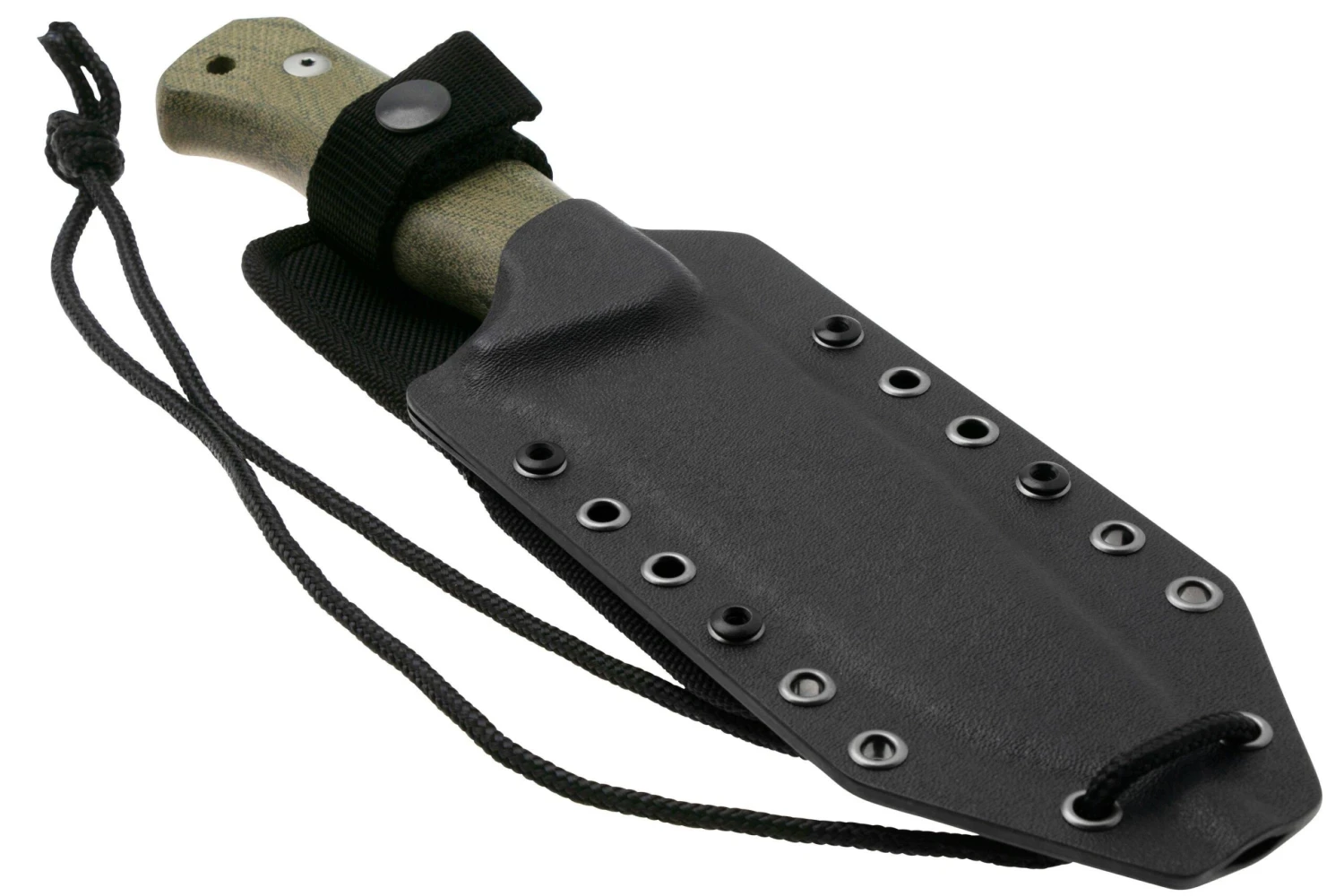 Lionsteel T6 Satin, Green Canvas Micarta T6-CVG Cuchillo Fijo - Imagen 6