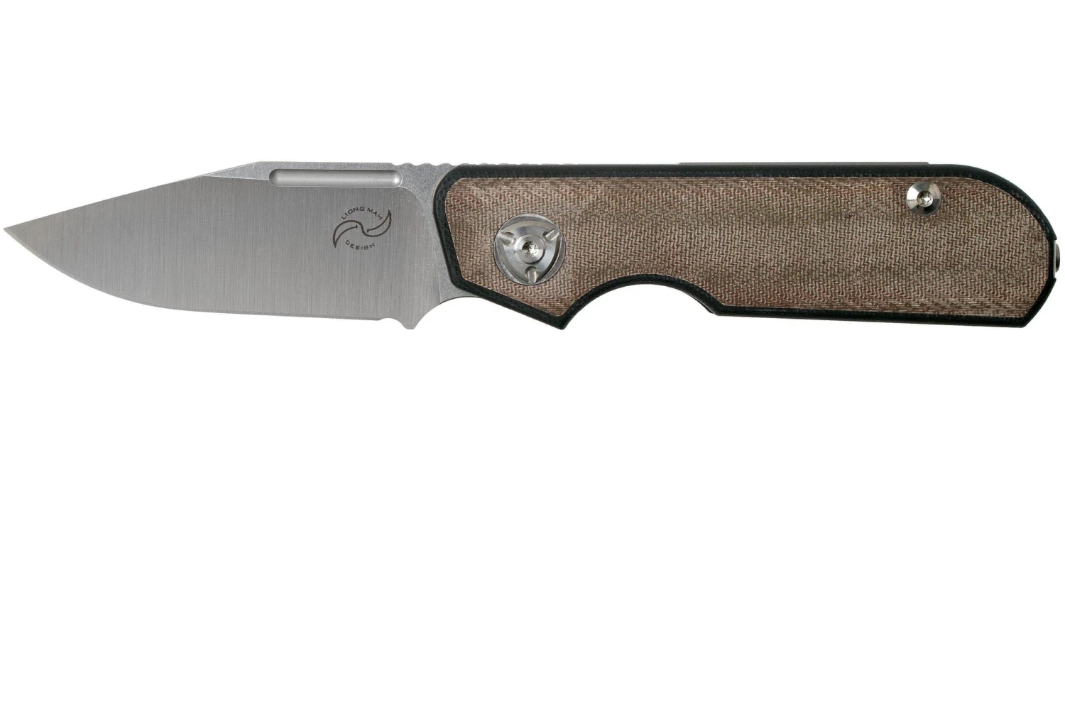 Liong Mah Traveller Clippoint Green Canvas Micarta Navaja