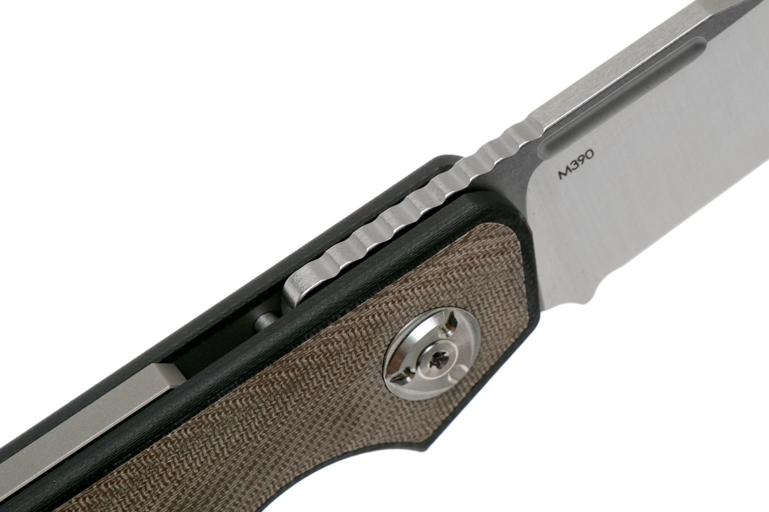 Liong Mah Traveller Clippoint Green Canvas Micarta Navaja - Imagen 6