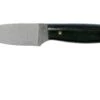 LT Wright Patriot, A2, Polished Black Micarta, Blue Liners, Leather Sheath, Cuchillo De Exterior