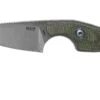 MKM Mikro 2 Wharncliffe, Stonewashed Green Canvas Micarta Cuchillo De Cuello, Jesper Voxnaes Design