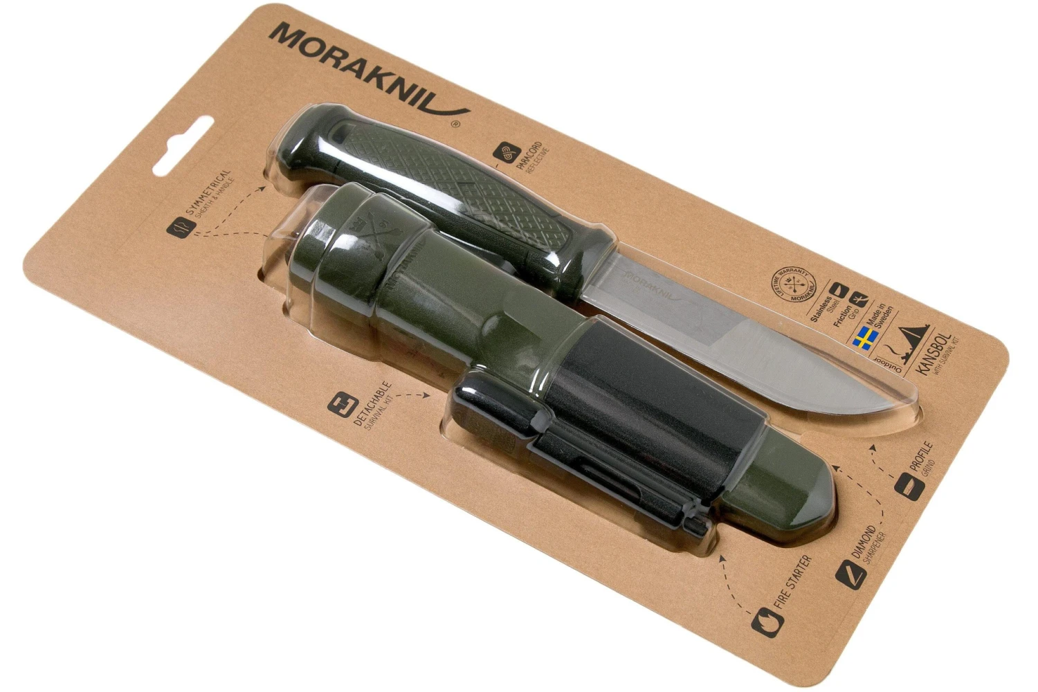 Morakniv Mora Kansbol Green 13912 Cuchillo Bushcraft Con Funda Y Kit De Supervivencia - Imagen 9