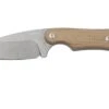 Mercury Kali N690 Stonewashed Sheepsfoot, Natural Canvas Micarta, Cuchillo Fijo