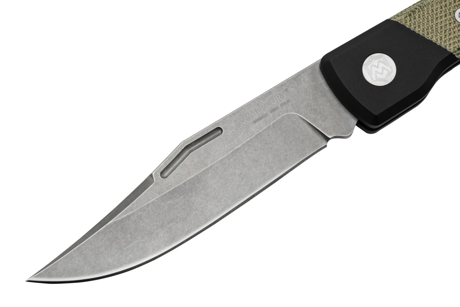 Mercury Luc 9LUCEXSWALCV-C, Elmax, Green Canvas Micarta, Navaja - Imagen 3