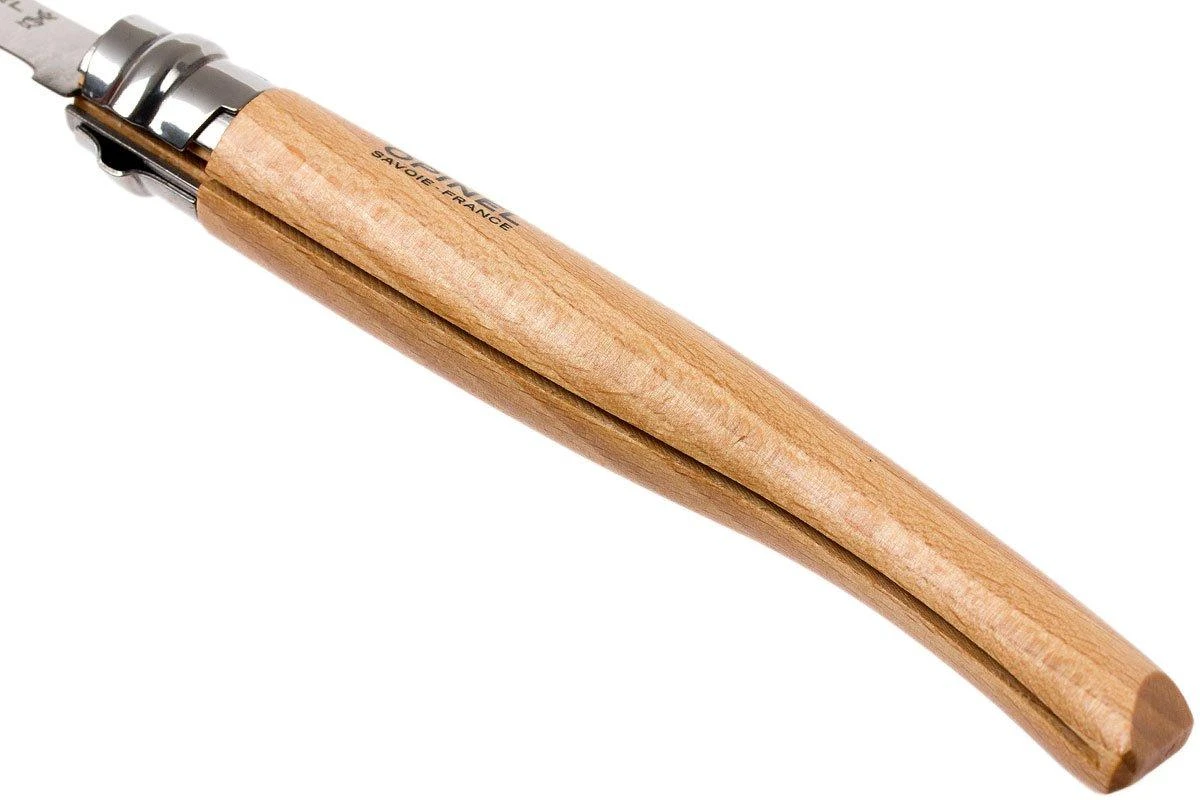 Opinel Navaja No. 12 Slim Line, Acero Inoxidable, Madera De Haya - Imagen 5