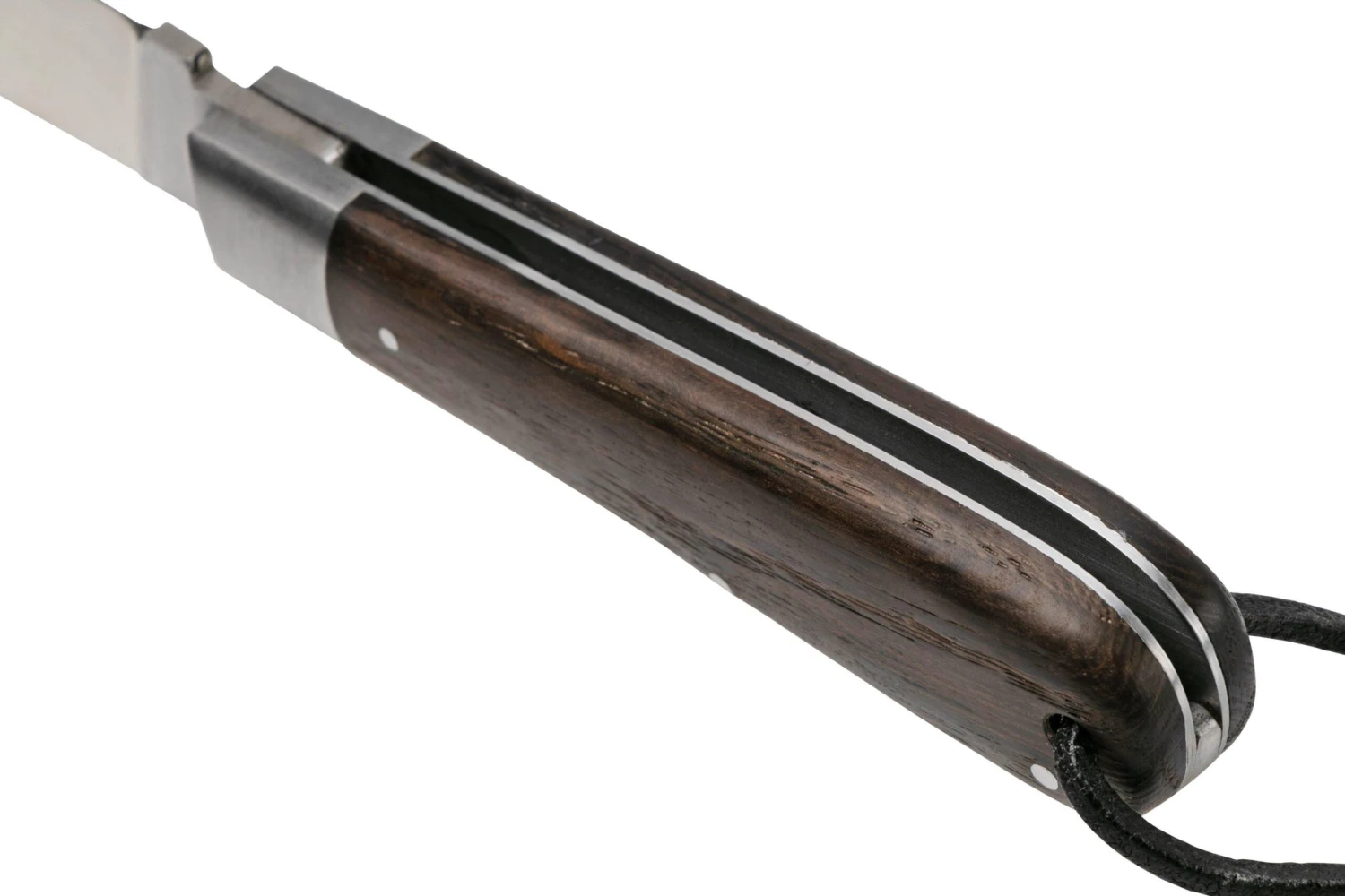 Otter Anchor Knife 172 LB Large Carbon, Smoked Oak, Stainless Anchor, Leather Strap, Navaja - Imagen 5