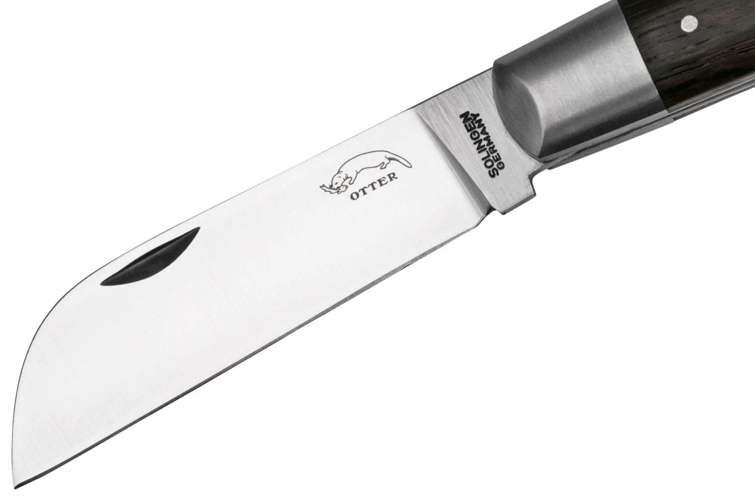 Otter Anchor Knife 172 ML Large Carbon, Smoked Oak, Stainless Anchor, Navaja - Imagen 3