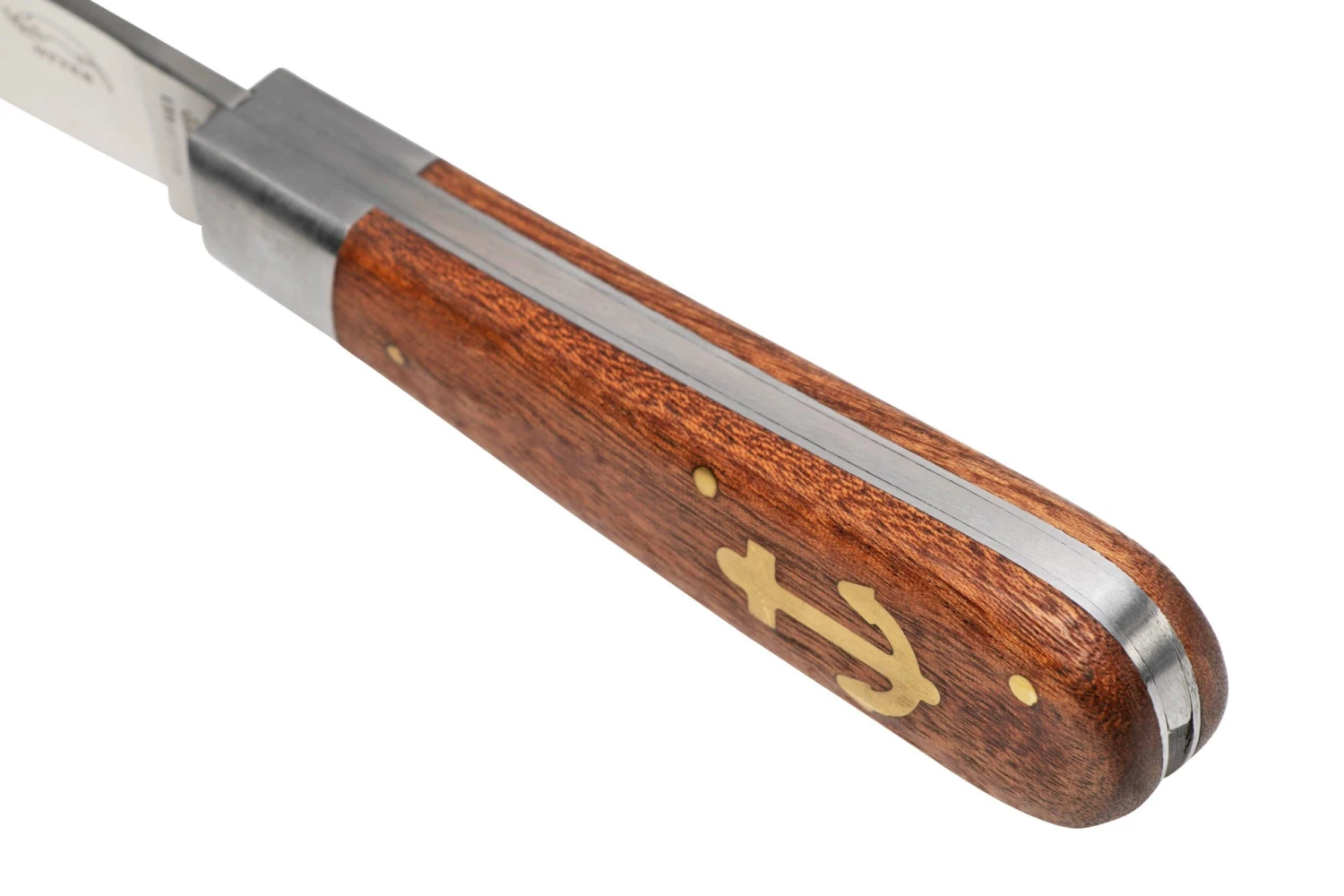Otter Anchor Knife 173 R Large Stainless, Sapeli, Brass Anchor, Navaja - Imagen 7