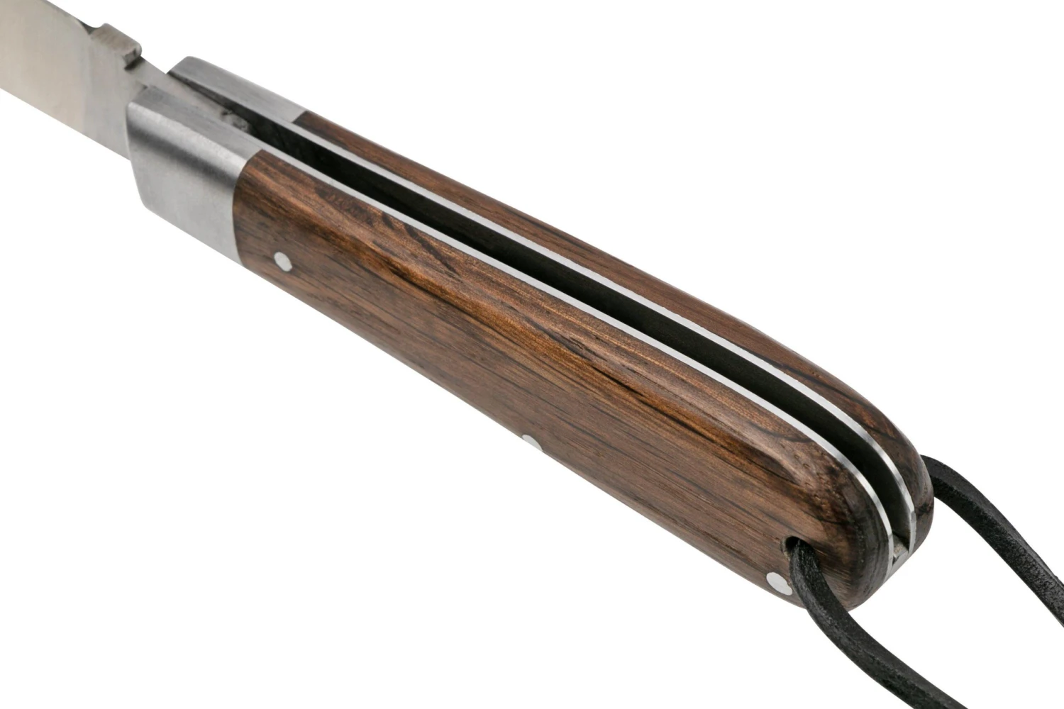 Otter Anchor Knife SET 172 Large Stainless, Smoked Oak, Brass Anchor, Leather Strap Navaja - Imagen 5