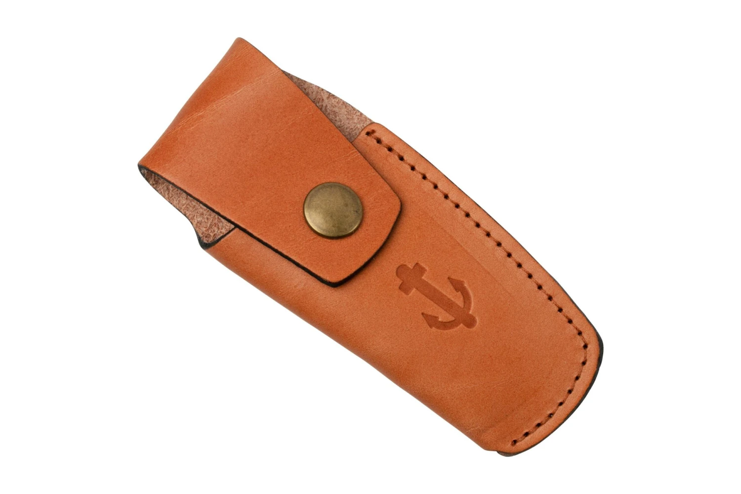 Otter Anchor Knife SET 172 Large Stainless, Smoked Oak, Brass Anchor, Leather Strap Navaja - Imagen 8