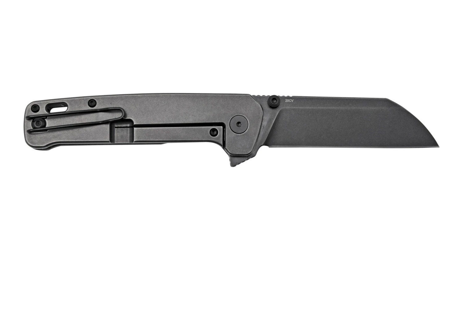 QSP Knife Penguin XL QS130XL-E2, Blackwashed 20CV, Copper Foil Carbon Fibre Navaja - Imagen 2