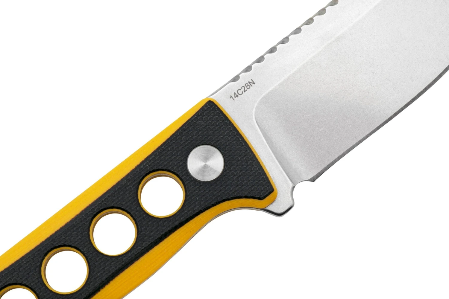 QSP Knife Canary QS141-A1 Stonewashed, Black Yellow G10, Cuchillo De Cuello - Imagen 5