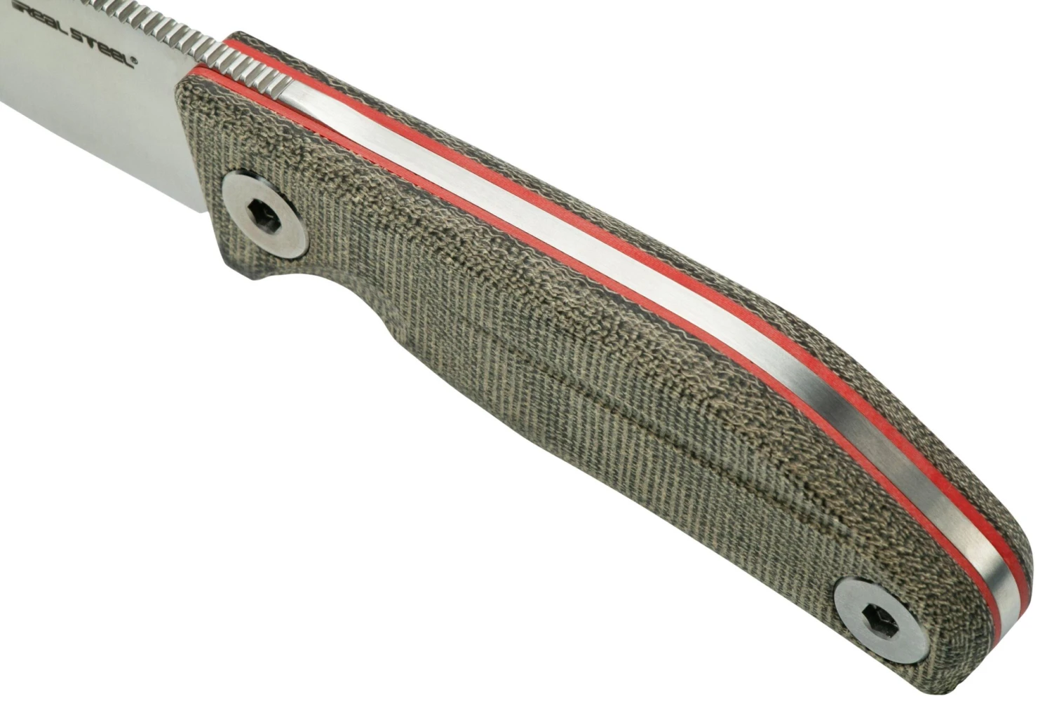 Real Steel CVX-80 OD Green Micarta 3562 Convex Cuchillo Bushcraft, Poltergeist Design - Imagen 6