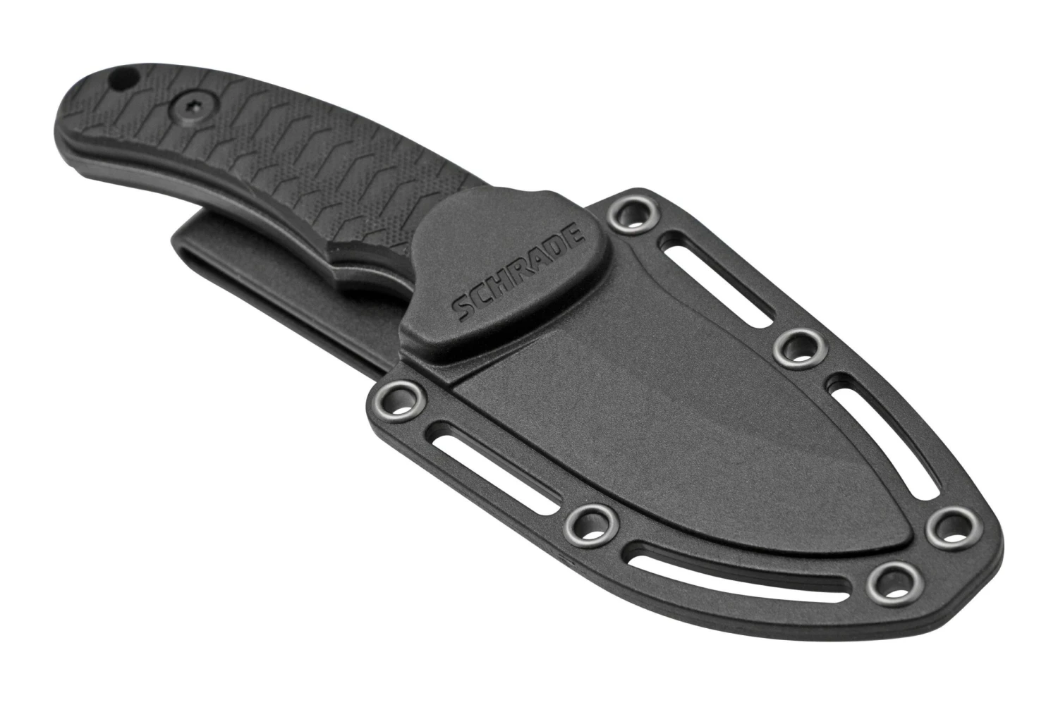 Schrade Wolverine Mini 1182519, Cuchillo Fijo Negro - Imagen 6