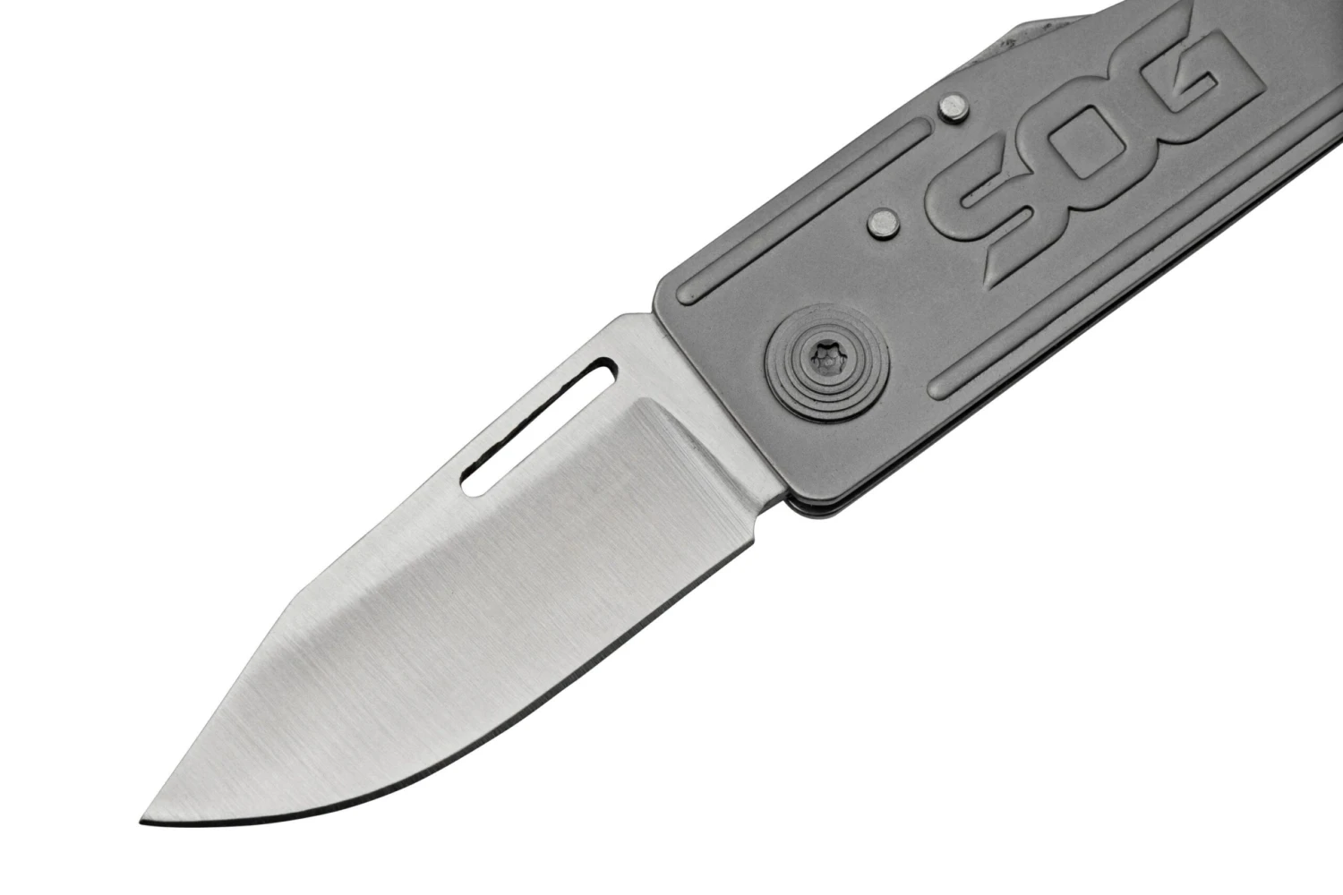 SOG Keytron, Satin, Straight KT1001-CP Navaja Llavero - Imagen 3