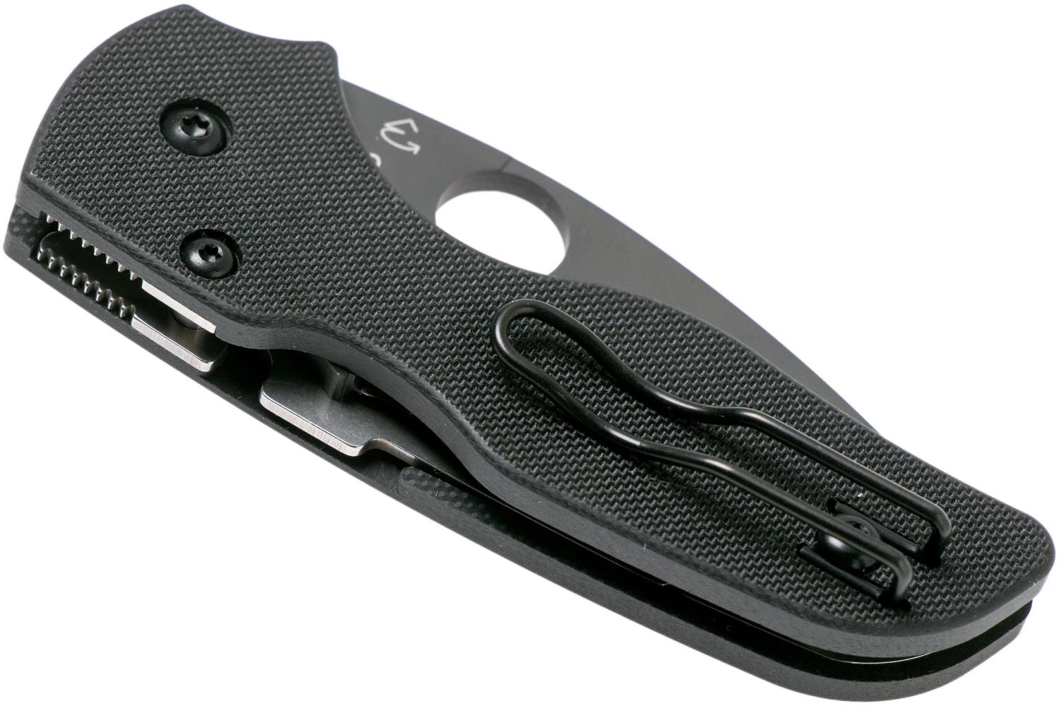 Spyderco Lil' Native C230GPBBK Plain Edge Navaja, Negro - Imagen 4