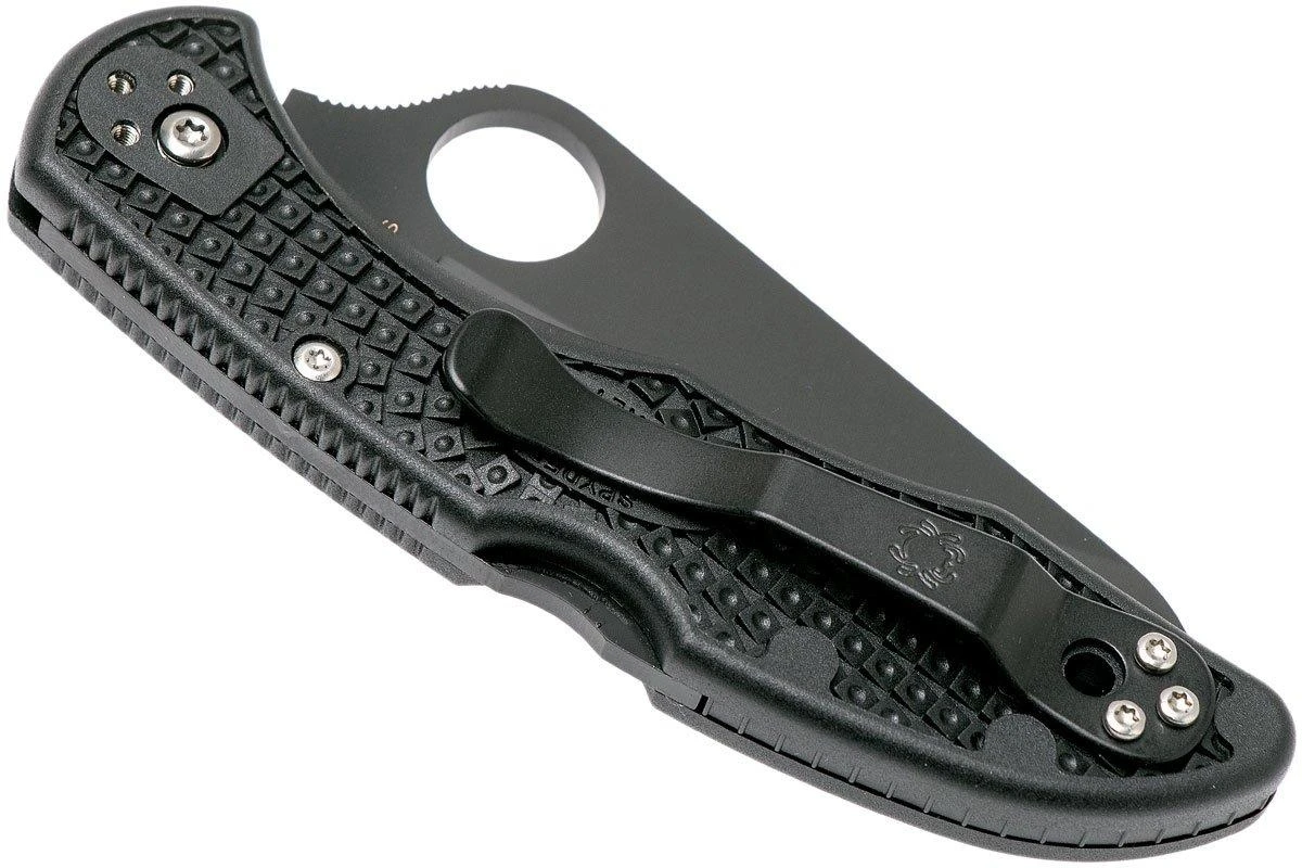 Spyderco C88PBBK2 Salt 2, Plain Edge, Negro - Imagen 4