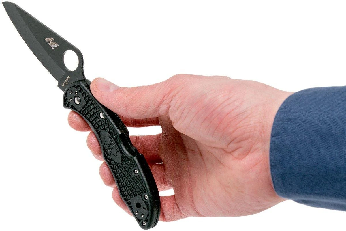 Spyderco C88PBBK2 Salt 2, Plain Edge, Negro - Imagen 8