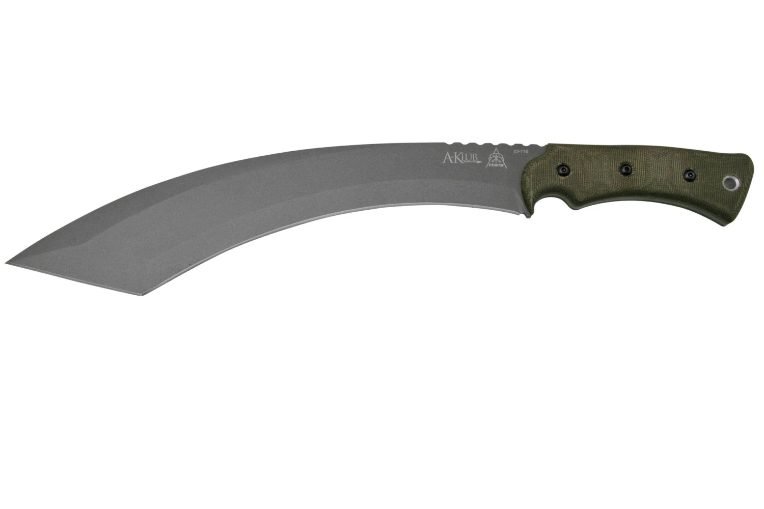 TOPS Knives A-Klub AKLB-02, Green Micarta, Machete, Diseño De Amanda Kaye