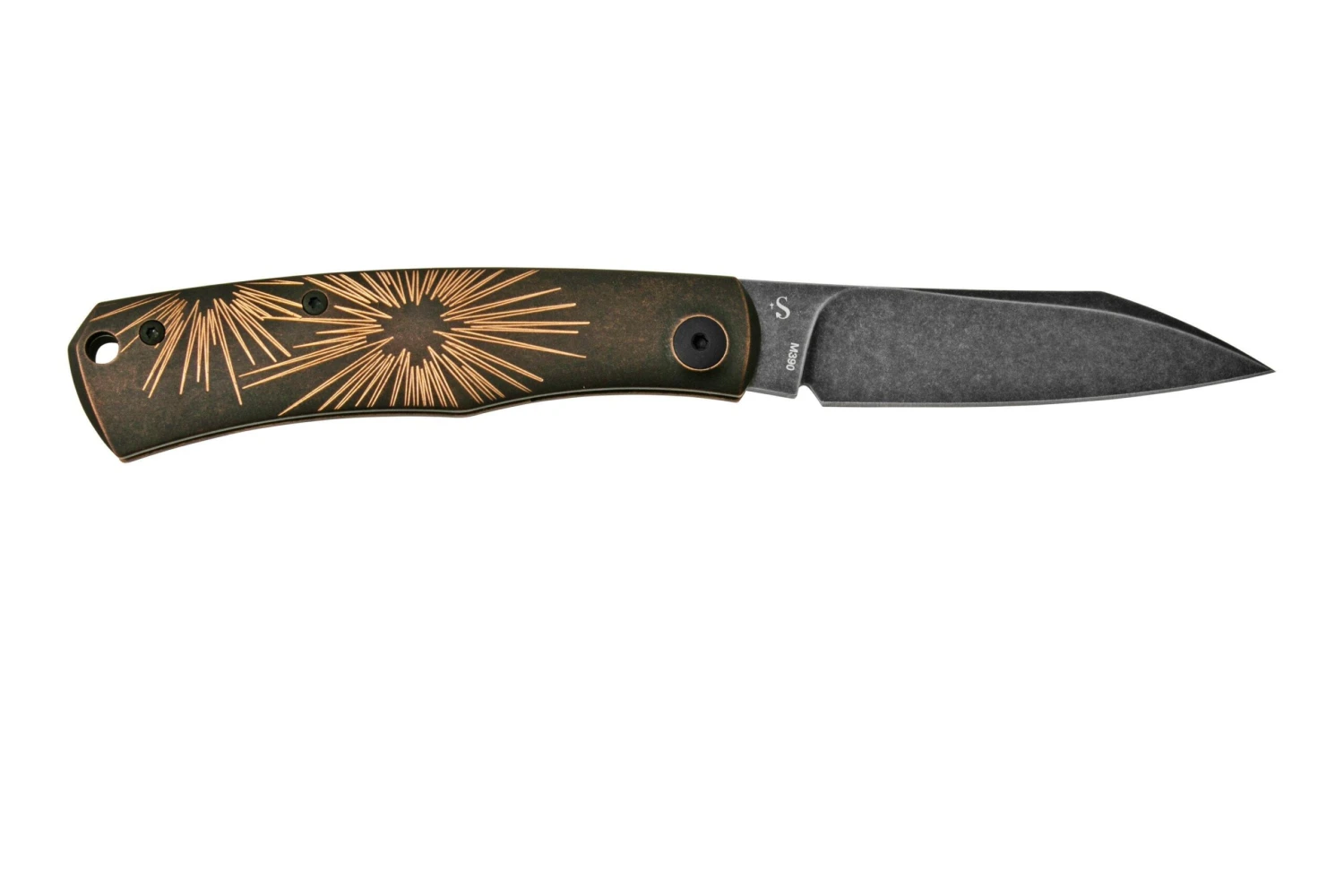 Viper Hug V5991BRS Black Blade, Black Stonewashed Bronze Star Navaja, Sacha Thiel Design - Imagen 2