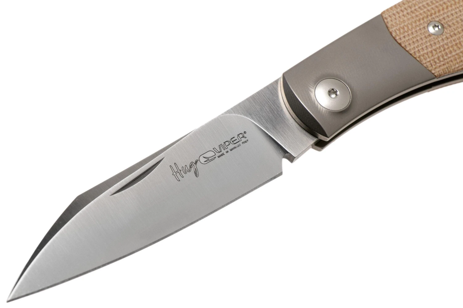 Viper Hug 2 V5994CN Natural Canvas Micarta Navaja, Diseño Sacha Thiel - Imagen 3