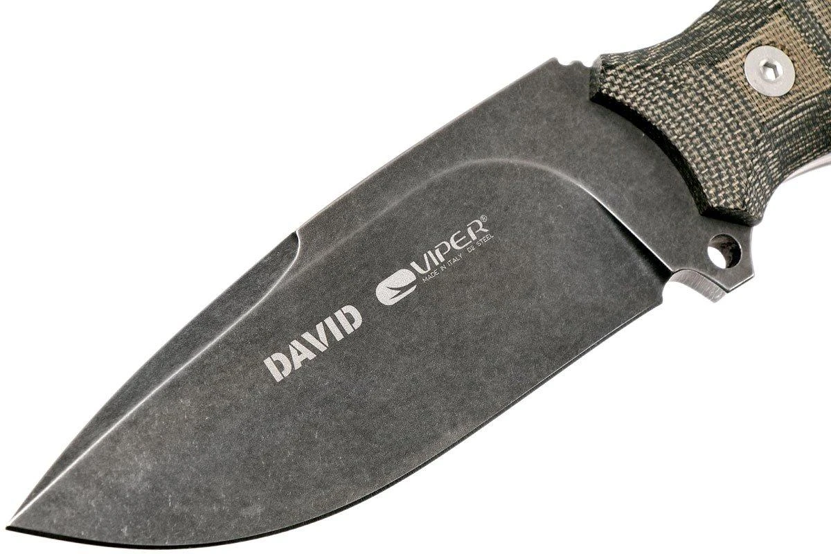 Viper David Evolution 4002ECB D2, Black Micarta, Cuchillo Fijo - Imagen 3