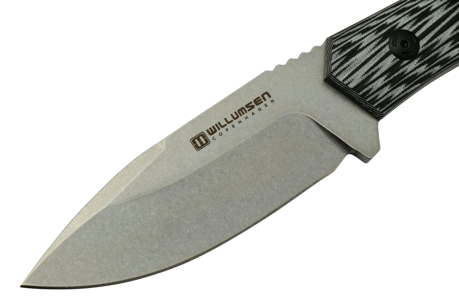 Willumsen Paragon DL22TGR Grey Black G10, AUS-8, Cuchillo Fijo - Imagen 3