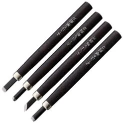 Yoshiharu H-4 Cuchillos Japoneses Para Tallar Madera, Juego De 4