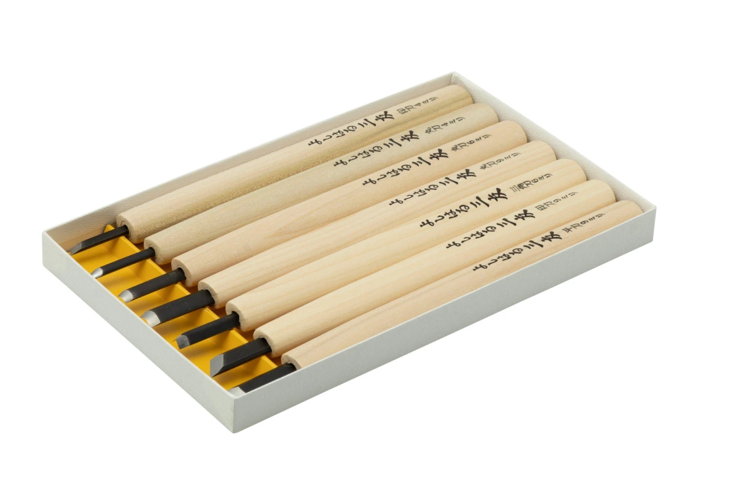 Yoshiharu Y-7 Mitomoto Cuchillos Japoneses Para Tallar Madera, Juego De 7 - Imagen 2